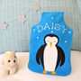 Penguin Personalised Hot Water Bottle Cover, thumbnail 1 of 6