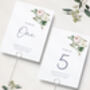 Wedding Table Numbers Pink And White Peony, thumbnail 1 of 3