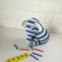 Knitted Elephant Cotton Toy With The Rattle, thumbnail 5 of 5