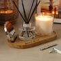 Personalised Solid Oak Candle And Diffuser Tray – Gift For Candle Lovers, thumbnail 3 of 9