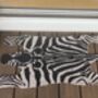 Zebra Shaped Coir Door Mat – 75x38cm Black And White, thumbnail 1 of 6