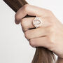 Pear Drop Rose Quartz 925 Sterling Silver Ring, thumbnail 4 of 6
