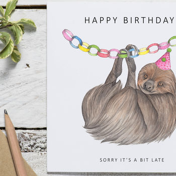 Sloth Birthday Card, 4 of 5