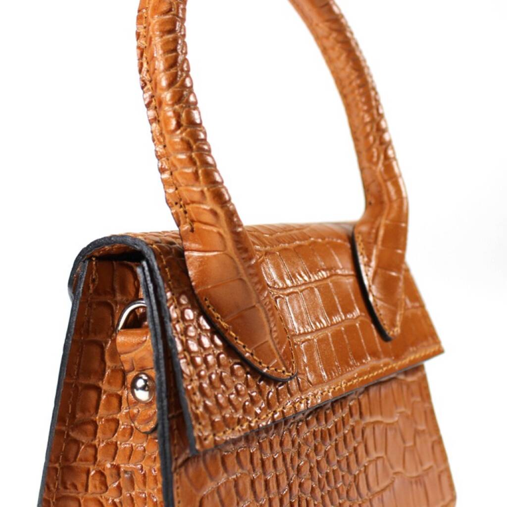 mini croc crossbody bag