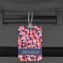 Personalised Blue And Pink Flamingo Luggage Tag, thumbnail 1 of 3