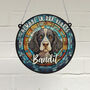 Springer Spaniel Black And White Memorial Suncatcher, thumbnail 1 of 6