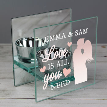 Love Is All You Need Glass Tea Light Holder, 2 of 3