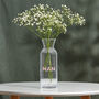 Personalised Birth Flower Font Glass Vase, thumbnail 1 of 3