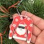 Christmas Jumper Tree Decoration Santa, thumbnail 4 of 4