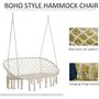 Hanging Hammock Chair Rope Porch Swing Macrame Seat, thumbnail 3 of 9
