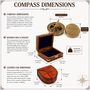 Personalised Signature Sundial Compass With Wooden Box, thumbnail 10 of 12
