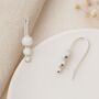 Sterling Silver White Opal Trio Drop Earrings, thumbnail 1 of 4