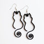 Black Cat Silhouette Fashion Earrings, thumbnail 5 of 12