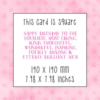 Mum Birthday Card Pink Sparkle, 3 of 5