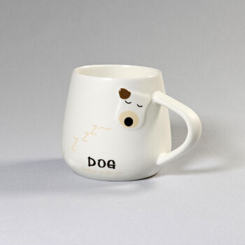 G Decor Dog Ceramic Coffee Tea Mug With Matching Lid, 3 of 11