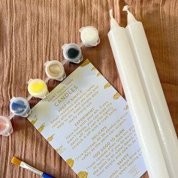 Make Your Own Painted Christmas Candles Craft Kit, 2 of 4