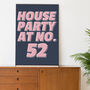 Personalised House Party Print, thumbnail 1 of 7