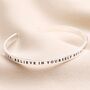A New Chapter Meaningful Word Bangle In Silver, thumbnail 1 of 4