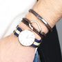Men's Woven Bracelet With Stainless Steel Clasp, thumbnail 4 of 10