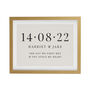 Personalised Special Date Oak Poster Frame, thumbnail 3 of 3