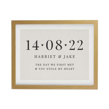 Personalised Special Date Oak Poster Frame, 3 of 3