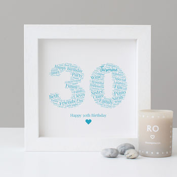 Personalised 30th Birthday Gift Print, 6 of 6