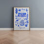 Scenes Of Spain Blue Tile Inspired Travel Print, thumbnail 2 of 11