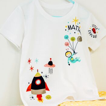 Children's Personalised Space Explorer T Shirt, 8 of 11