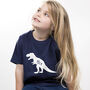 Personalised Kids Children's Dinosaur T Shirt, thumbnail 1 of 9