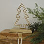 Gold Christmas Tree Stocking Holder, thumbnail 1 of 3