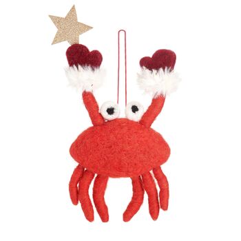 Crab With Star Felt Decoration, 2 of 2