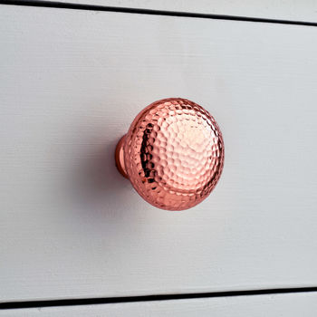 Copper And Silver Hammered Cupboard Door Knobs, 6 of 9