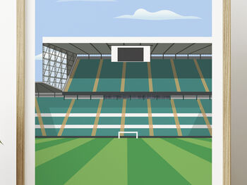 Celtic Park Illustrated Football Stadium Print, 2 of 9