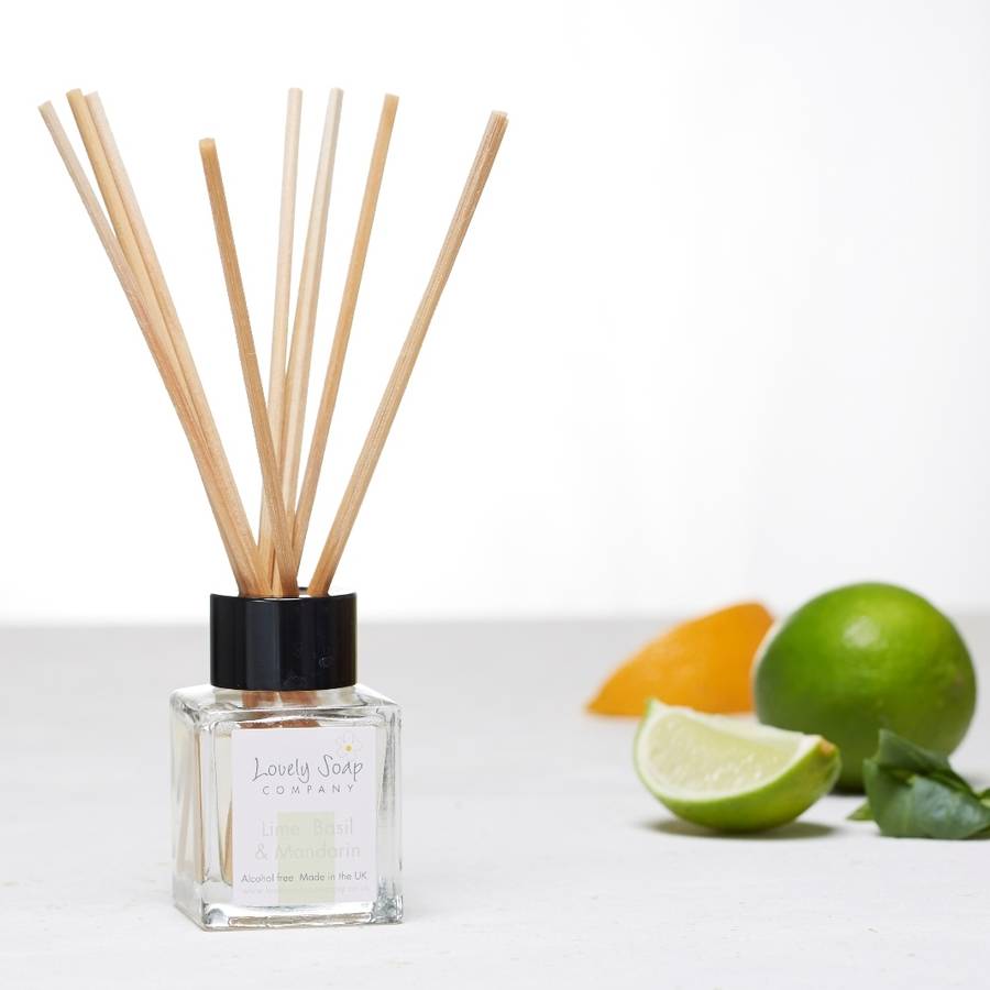 Lime Basil And Mandarin Reed Diffuser By Lovely Soap Company