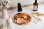 Round Hammered Solid Copper Kitchen And Bathroom Sink – Drop In Or Undermount Model, thumbnail 1 of 5