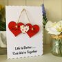 Personalised Valentines Card Double Heart Initials, thumbnail 8 of 9