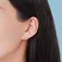 Sterling Silver Little Cloud Stud Earrings, thumbnail 6 of 12