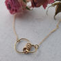 Gold Filled Interlocking Circle Family Connection Necklace, thumbnail 8 of 9