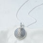 Silver Mandala Fingerprint Locket Necklace, thumbnail 2 of 7