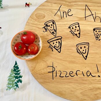 Personalised Wooden Pizza Board With Child's Drawing, 8 of 8