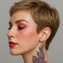 Sterling Silver Split Bar Ear Cuff Earrings, thumbnail 1 of 6