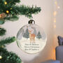 Personalised Reindeer Glass Christmas Bauble, thumbnail 2 of 4