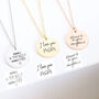 Fingerprint And Handwriting Coin Necklace, thumbnail 7 of 12