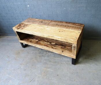 Industrial Reclaimed Coffee Table Tv Unit Stand 252, 4 of 6