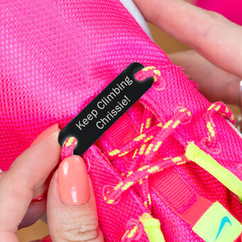 Personalised Black Running Shoe Tag, 3 of 9