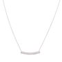 Sterling Silver Concave Bar Necklace White, thumbnail 10 of 10