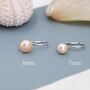 Genuine Pink Freshwater Pearl Hook Earrings, thumbnail 7 of 12