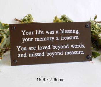 Personalised Memorial Bench Plaque, 3 of 7
