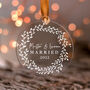 Personalised 1st Christmas Married Hanging Decoration, thumbnail 7 of 7