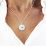Birsthstone Sterling Silver Coin North Star Necklace, thumbnail 3 of 9